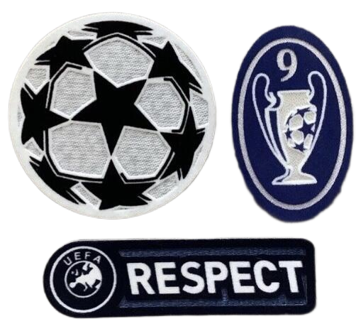 09/10 Retro UCL & Retro Honor 9 Cups Badges & Respect Patch