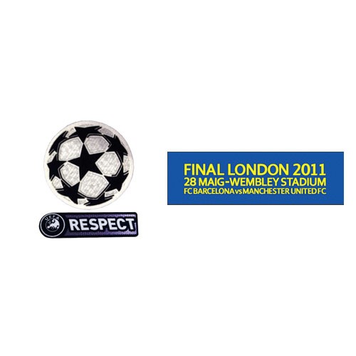 10/11 UCL & 10/11 Respect Badges & Final London 2011 Patch