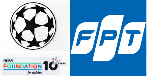 25/26 UCL & UEFA Foundation 10 Years Badge & FPT Sponsor Patch
