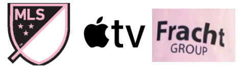 Inter Miami MLS Home Badge & Apple TV(Black) & Fracht Group(Black) Patch