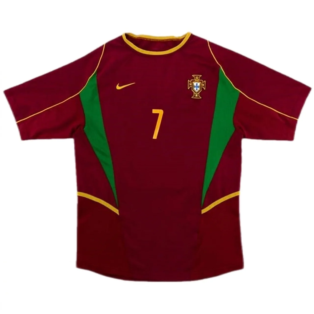 Figo #7 Retro Portugal Home Jersey World Cup 2002