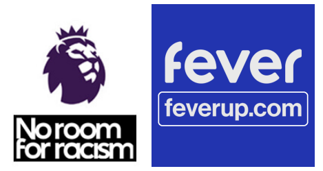 24/25 Premier League Badge & No Room For Racism & Fever Sponsor（white）