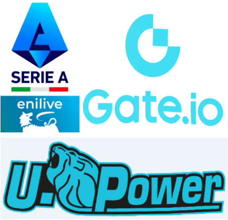 25/26 Serie A Badge & 25/26 U.Power (home) & Gate.io (home)