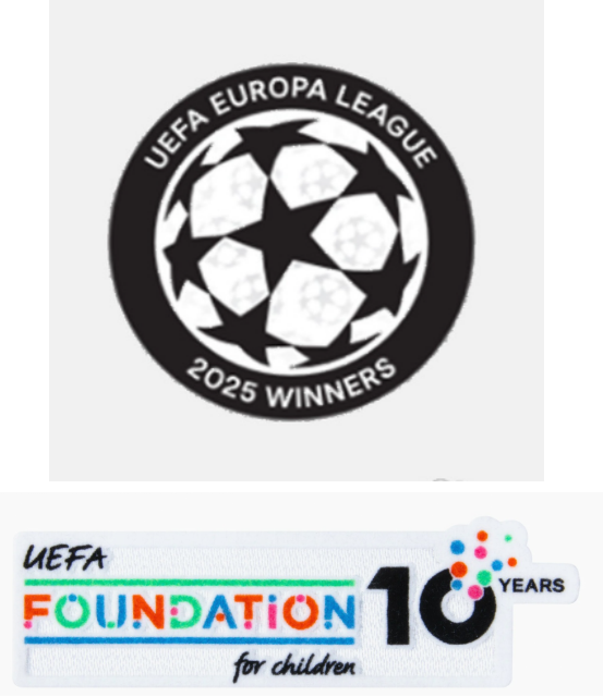 UEFA EUROPA LEAGUE 2025 WINNERS & UEFA FOUNDATION 10 YEARS BADGES