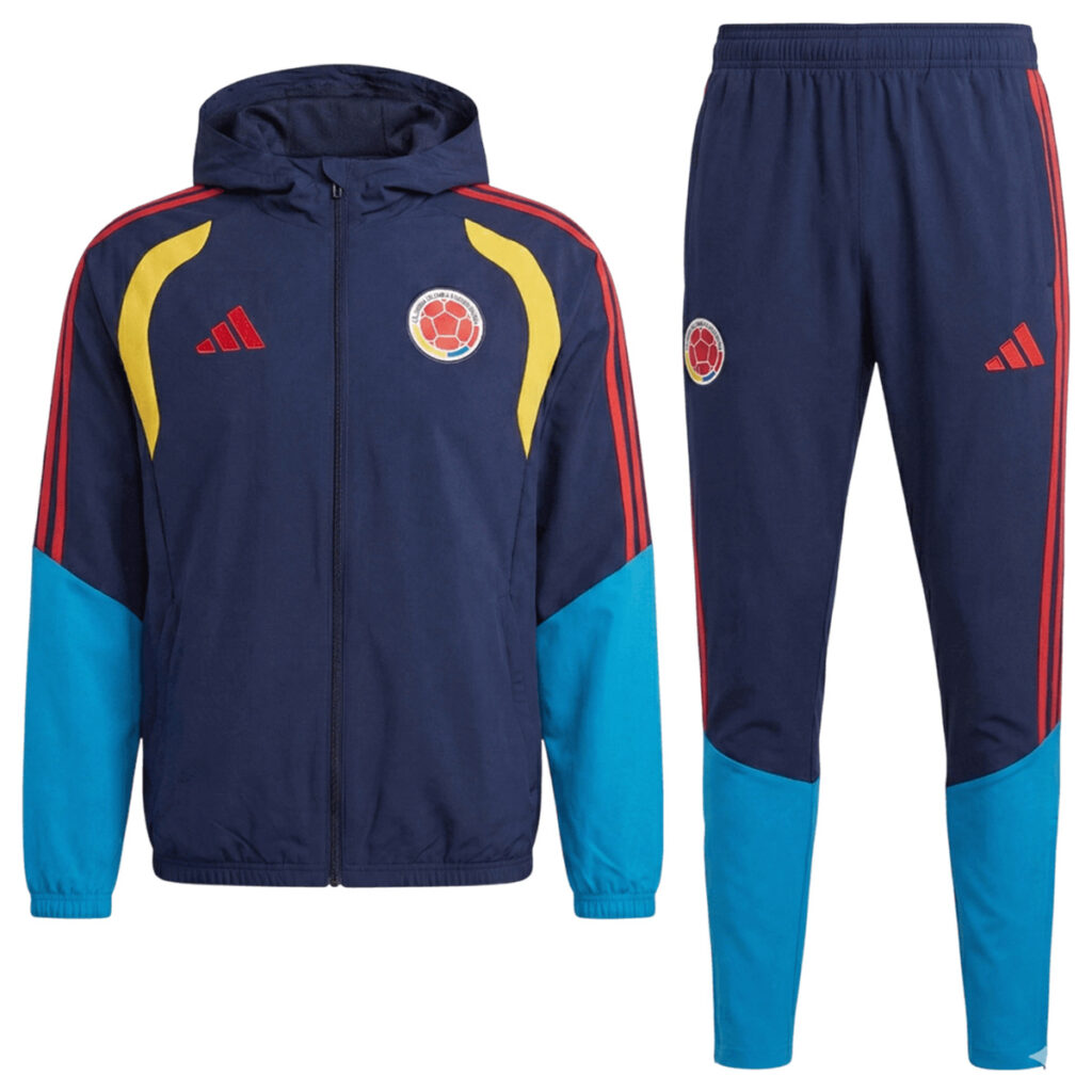 Colombia Windbreaker Hoodie Kit(Top+Pants) Navy 2026 - Cancha Kits