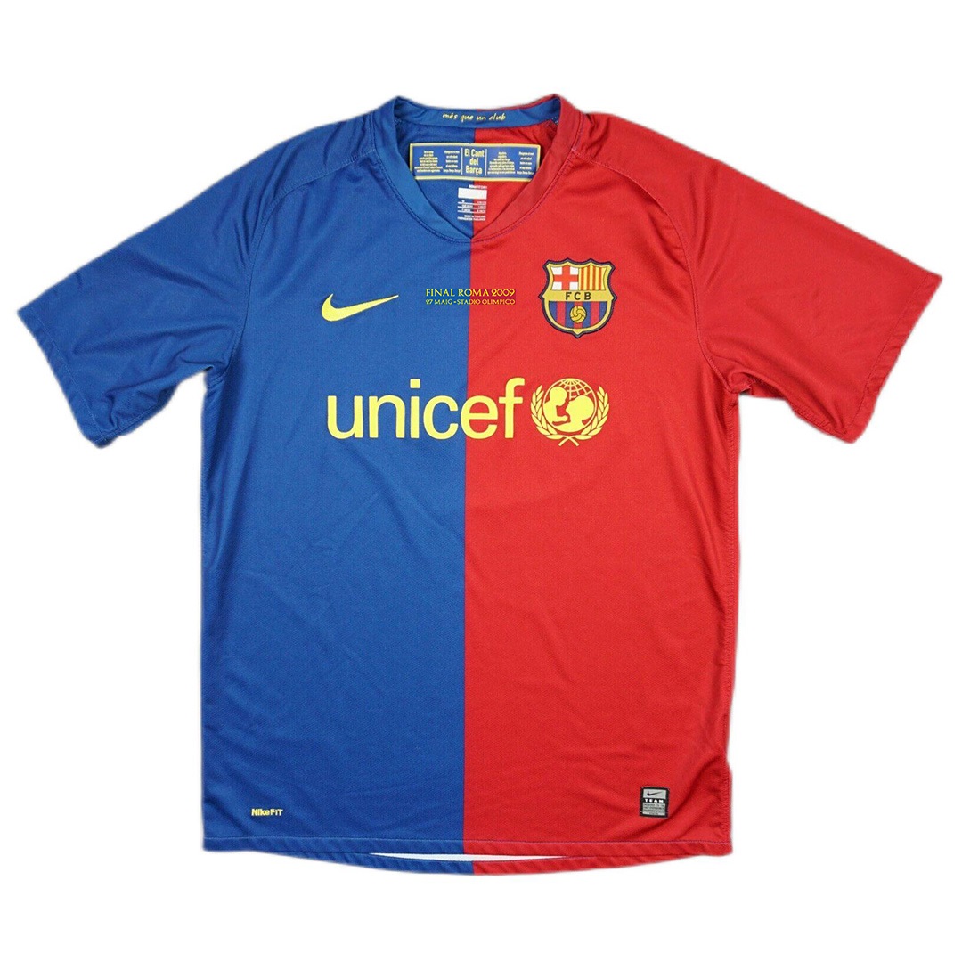 Retro Barcelona UCL Final Home Jersey 2008/09 — Barcelona Retro Short Sleeve Jerseys 2008/09