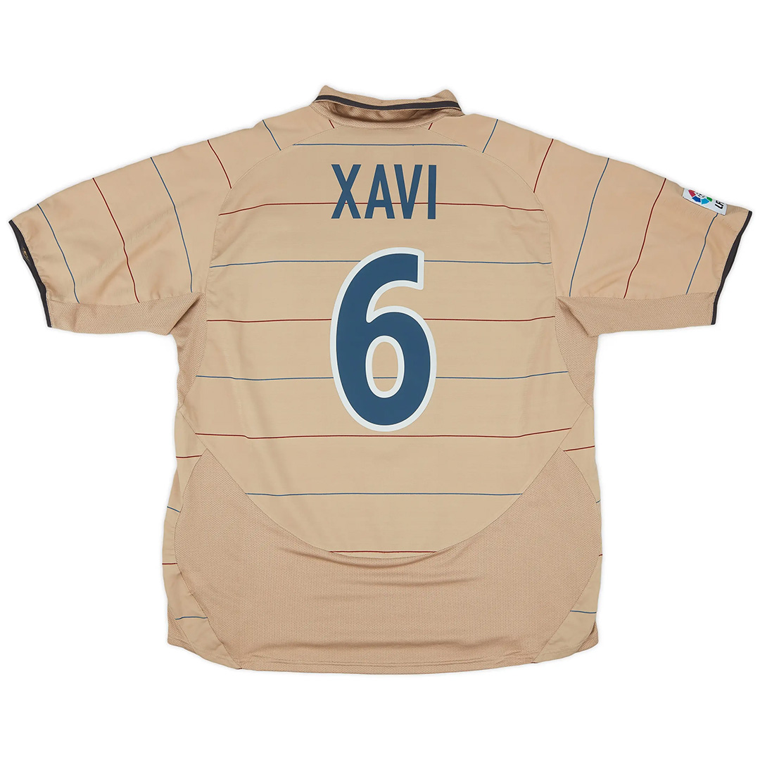 Xavi #6 Retro Barcelona Away Jersey 2003/05 — Barcelona Retro Player Jerseys 2003/05