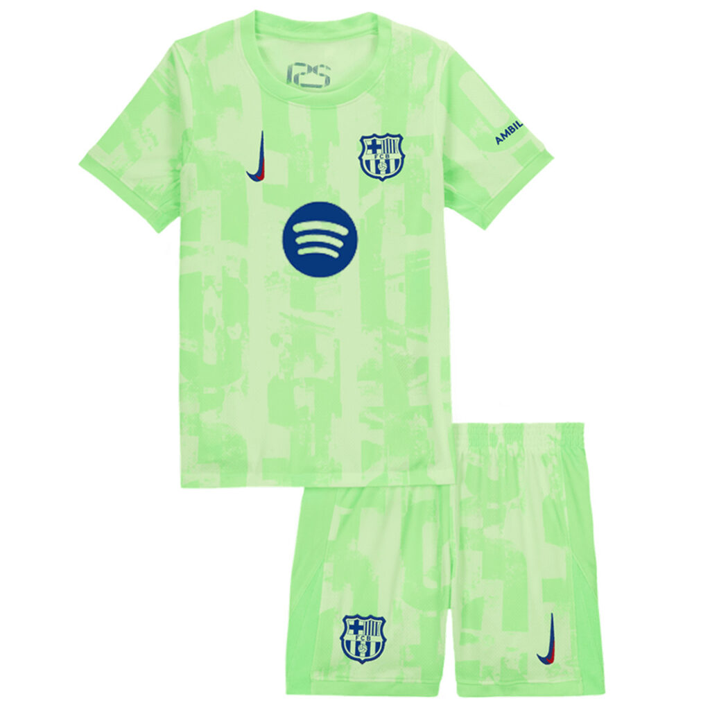 Kids Barcelona Third Spotify Logo Without Text Jersey Kit - Cancha Kits