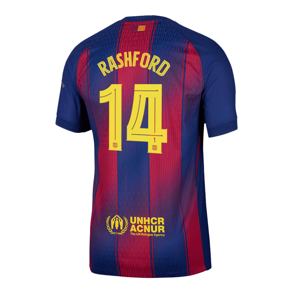 RASHFORD #14 Barcelona Home Match Jersey Player Version 2025/26 – UCL - Cancha Kits