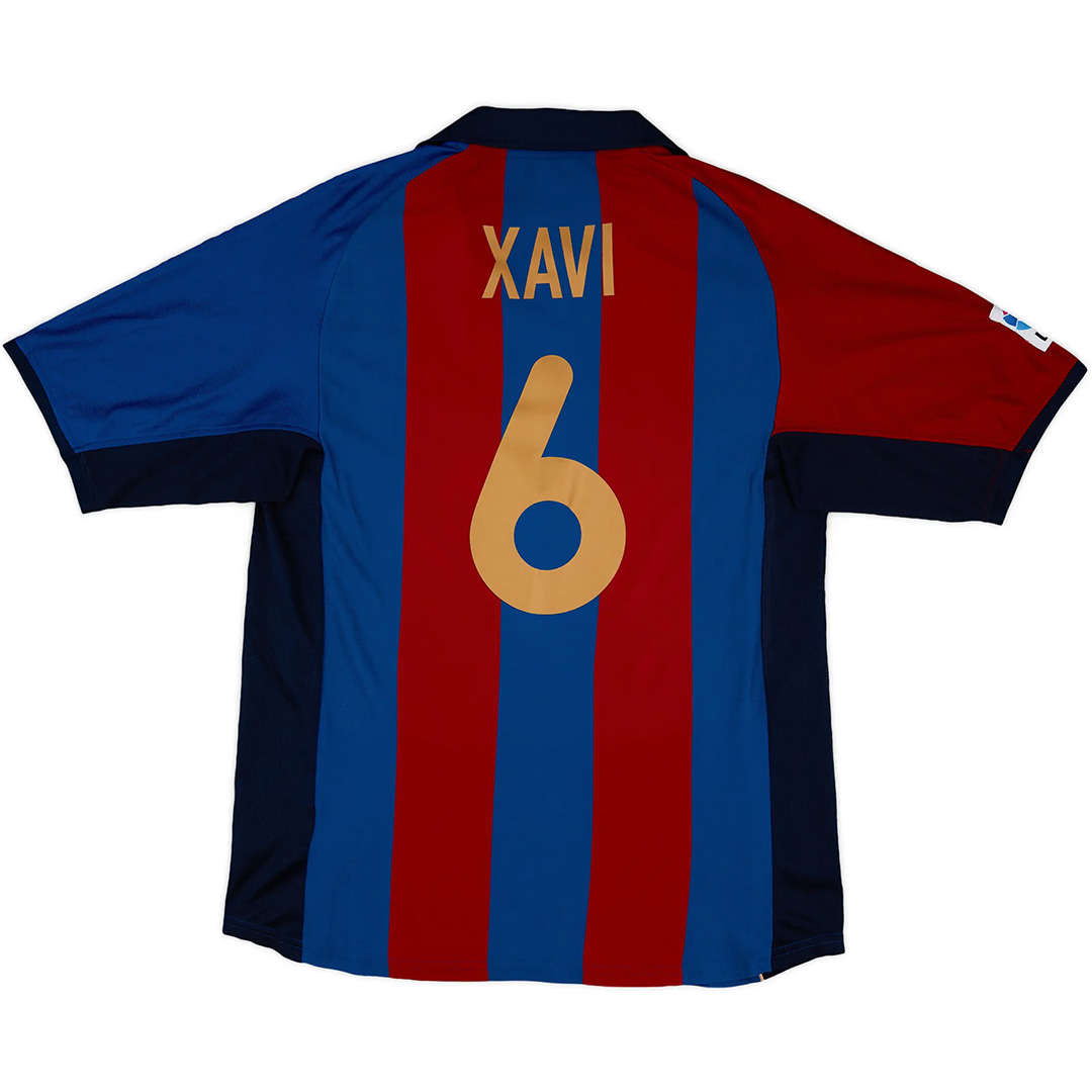 XAVI #6 Retro Barcelona Home Jersey 2001/02 — Barcelona Retro Player Jerseys 2001/02