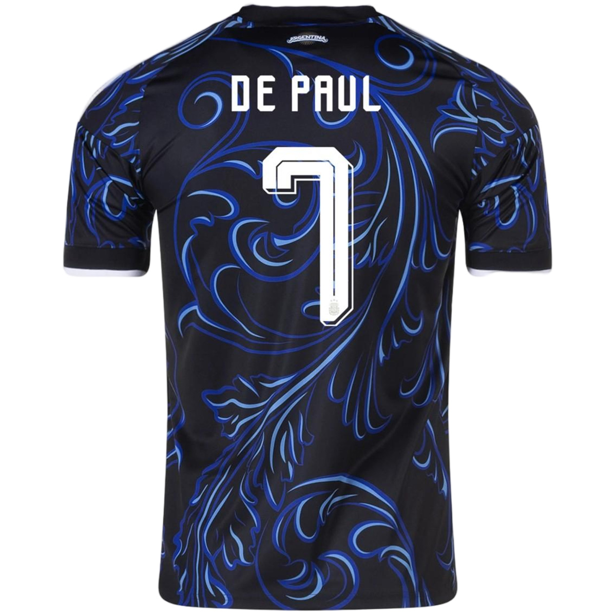 De Paul #7 Argentina Away Jersey World Cup 2026 — Argentina Fan Version Player Jersey 2026