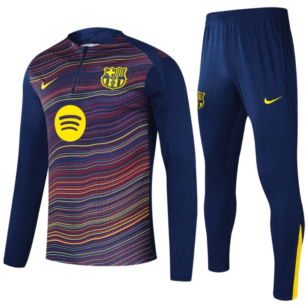 Barcelona Zipper Sweatshirt Kit(Top+Pants) Colorful 2025/26 - Cancha Kits