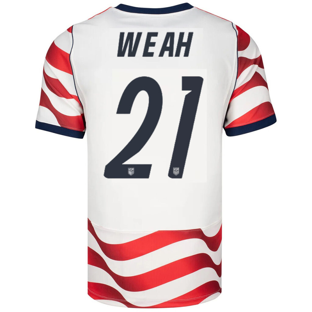 Weah #21 USMNT Home Jersey World Cup 2026 - Cancha Kits