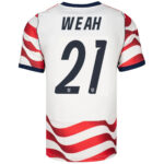 Weah #21 USMNT Home Jersey World Cup 2026