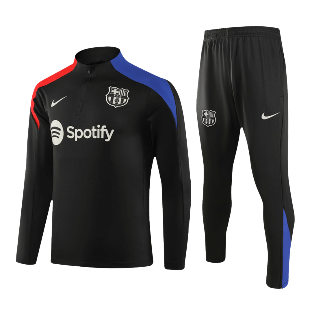 Kids Barcelona Zipper Sweat Kit(Top+Pants) — Barcelona Kids Training Kit 2024/25