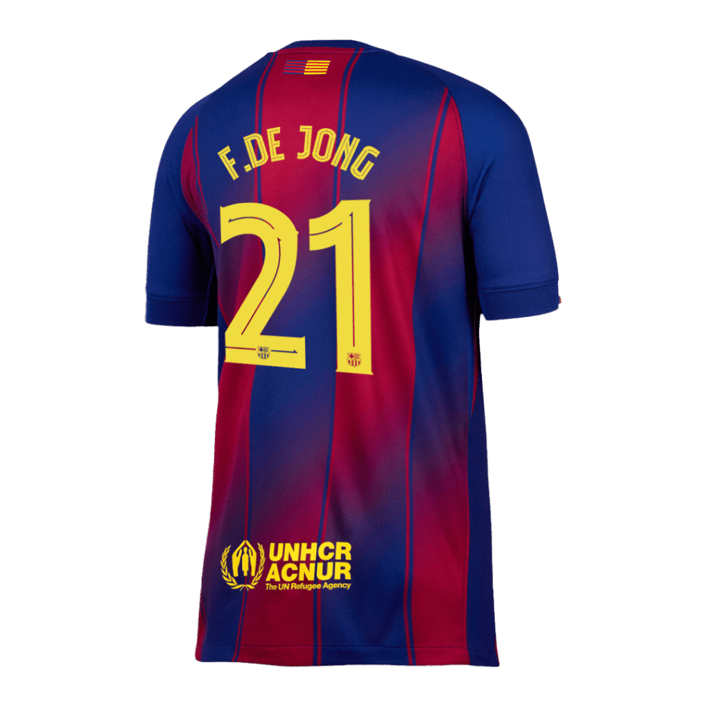 F.DE JONG #21 Barcelona Home Jersey 2025/26 – UCL - Cancha Kits