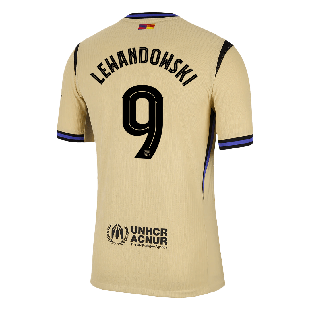 LEWANDOWSKI #9 Barcelona Away Match Jersey Player Version 2025/26 - UCL — Barcelona Player Version Player Jersey 2025/26