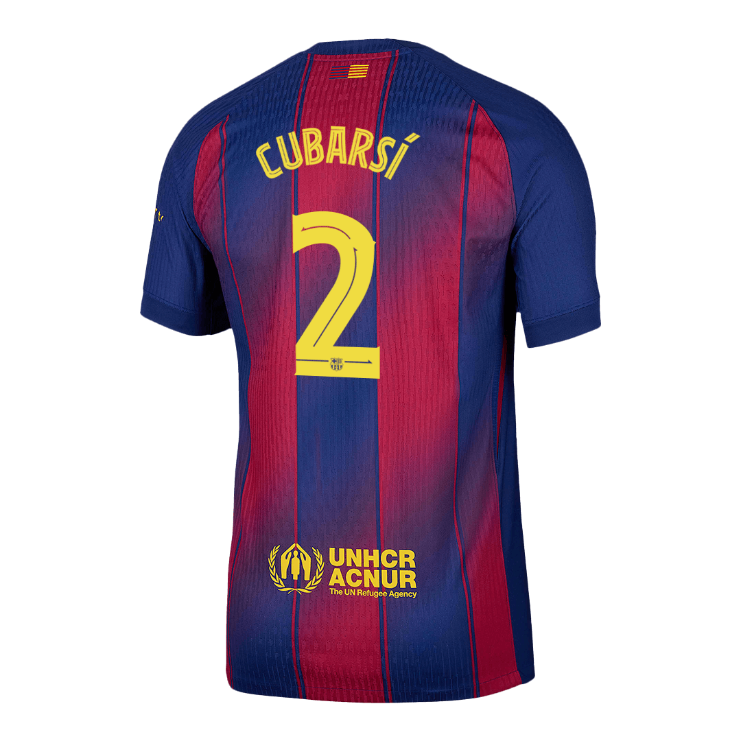 CUBARSÍ #2 Barcelona Home Jersey 2025/26 - UCL — Barcelona Fan Version Player Jersey 2025/26