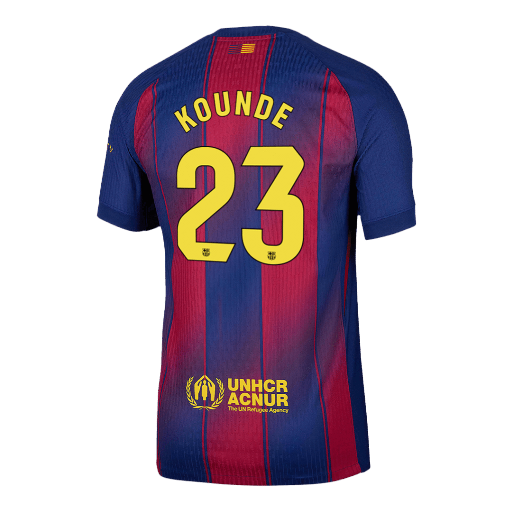 KOUNDE #23 Barcelona Home Match Jersey Player Version 2025/26 - Cancha Kits