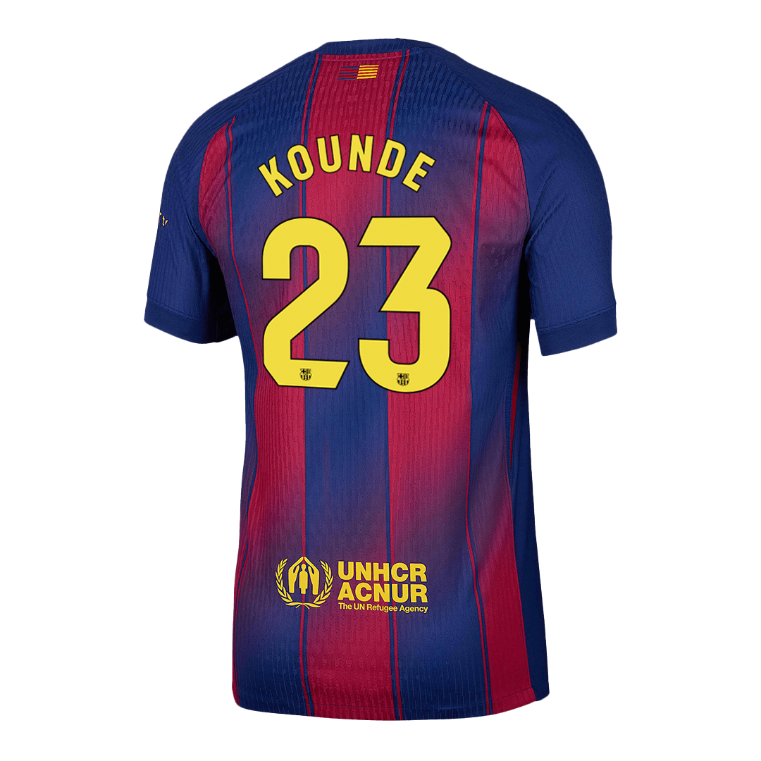 KOUNDE #23 Barcelona Home Match Jersey Player Version 2025/26 — Barcelona Player Version Player Jersey 2025/26