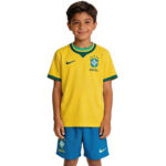 Kids Brazil Home Jersey Kit World Cup 2026