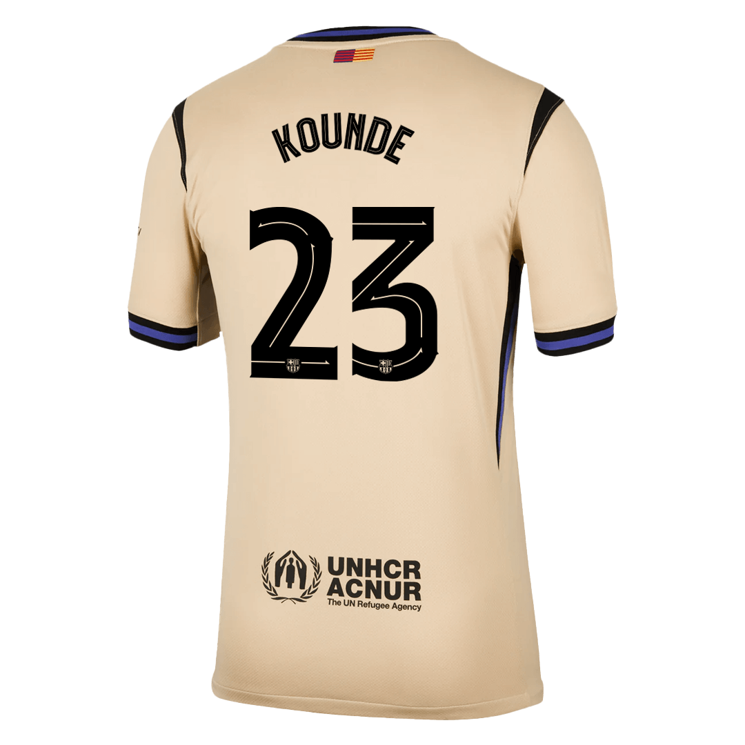 KOUNDE #23 Barcelona Away Jersey 2025/26 - UCL — Barcelona Fan Version Player Jersey 2025/26