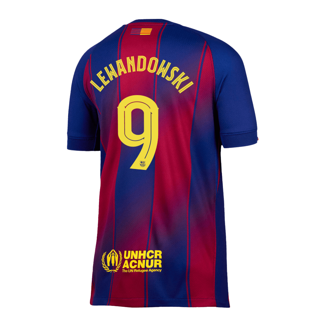 LEWANDOWSKI #9 Barcelona Home Jersey 2025/26 - UCL — Barcelona Fan Version Player Jersey 2025/26