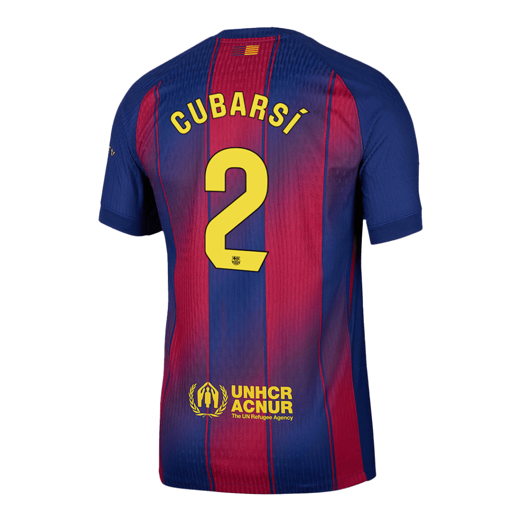 CUBARSÍ #2 Barcelona Home Match Jersey Player Version 2025/26 - Cancha Kits