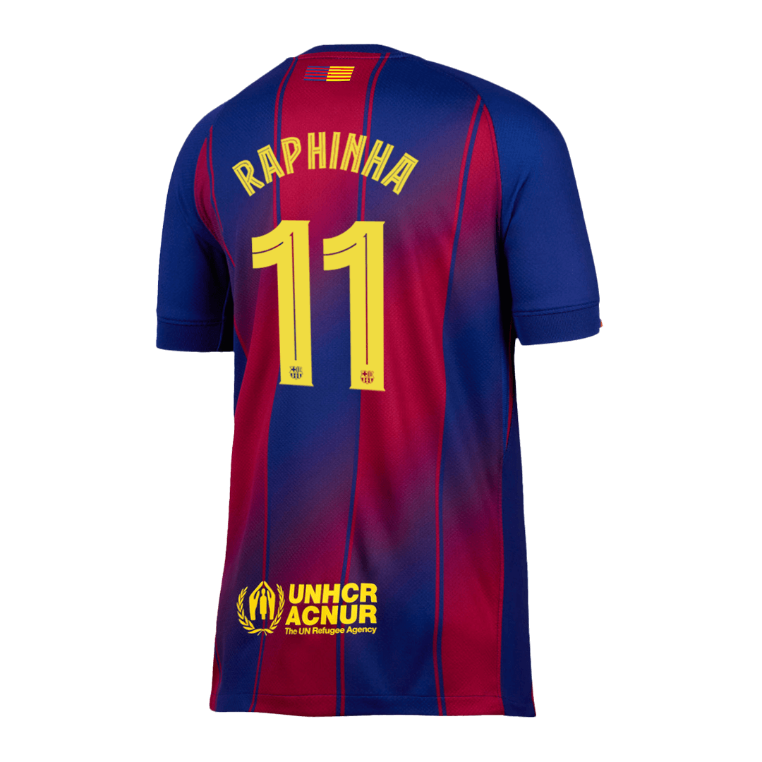 RAPHINHA #11 Barcelona Home Jersey 2025/26 - UCL — Barcelona Fan Version Player Jersey 2025/26