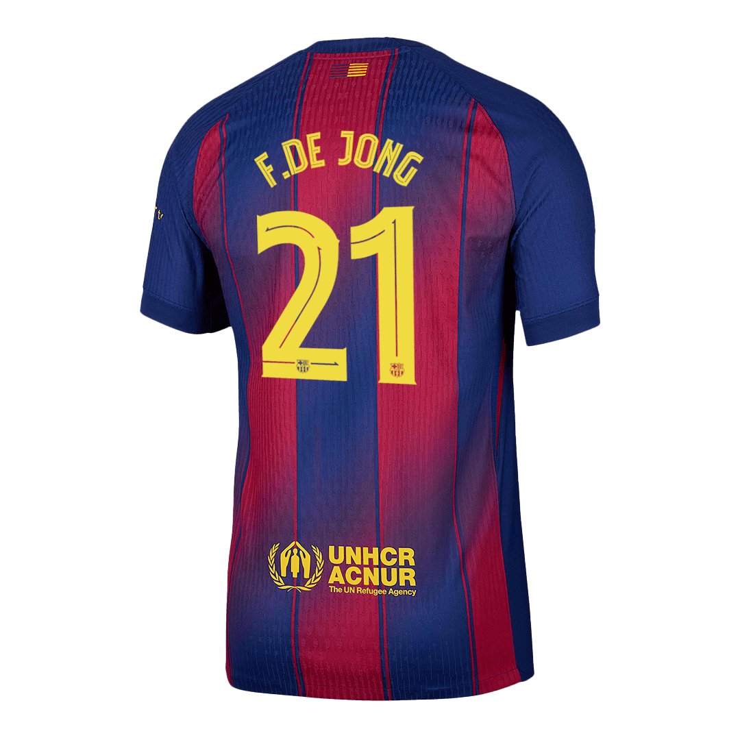 F.DE JONG #21 Barcelona Home Match Jersey Player Version 2025/26 - UCL — Barcelona Player Version Player Jersey 2025/26