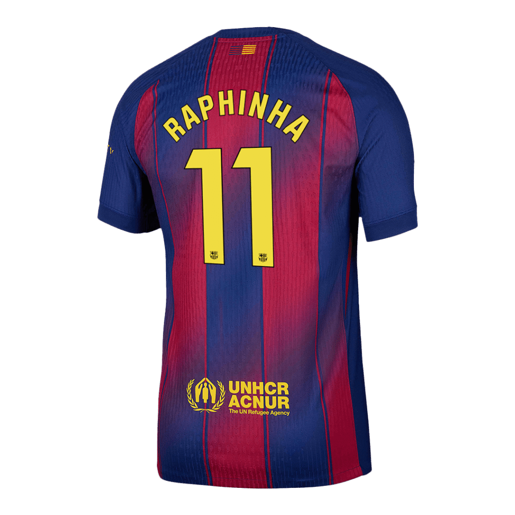RAPHINHA #11 Barcelona Home Match Jersey Player Version 2025/26 - Cancha Kits