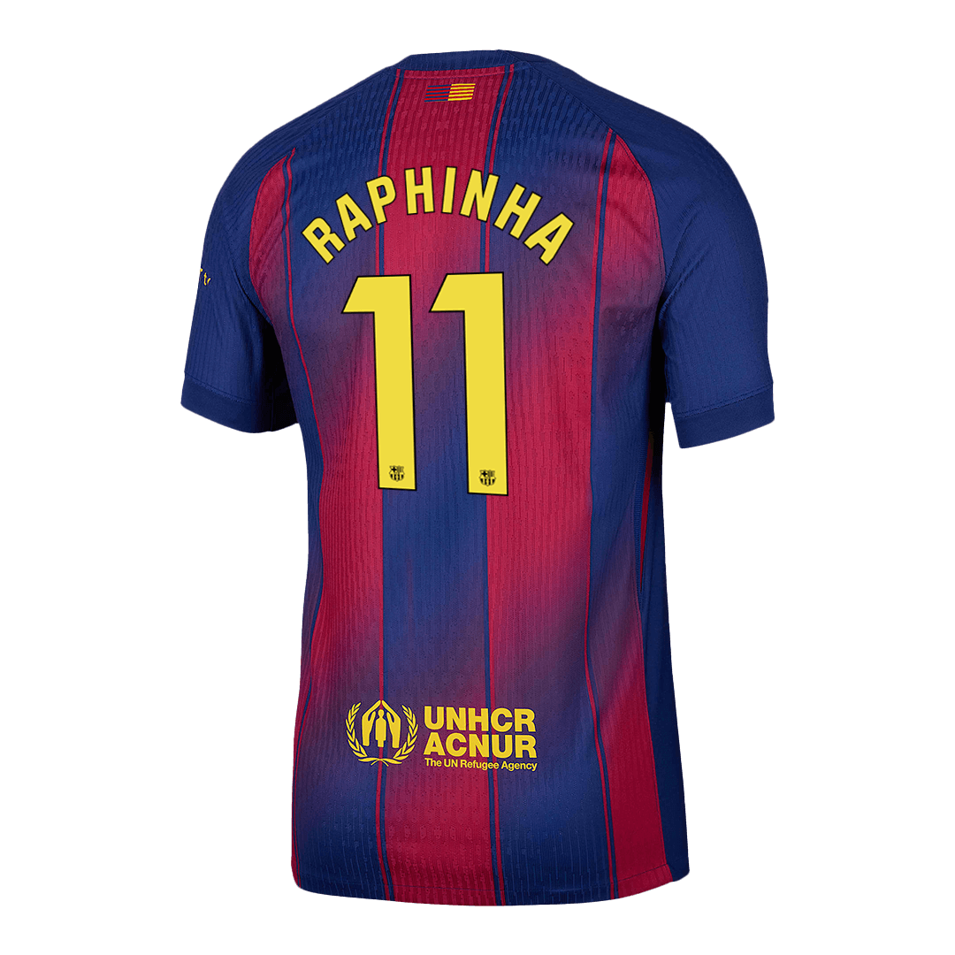 RAPHINHA #11 Barcelona Home Match Jersey Player Version 2025/26 — Barcelona Player Version Player Jersey 2025/26