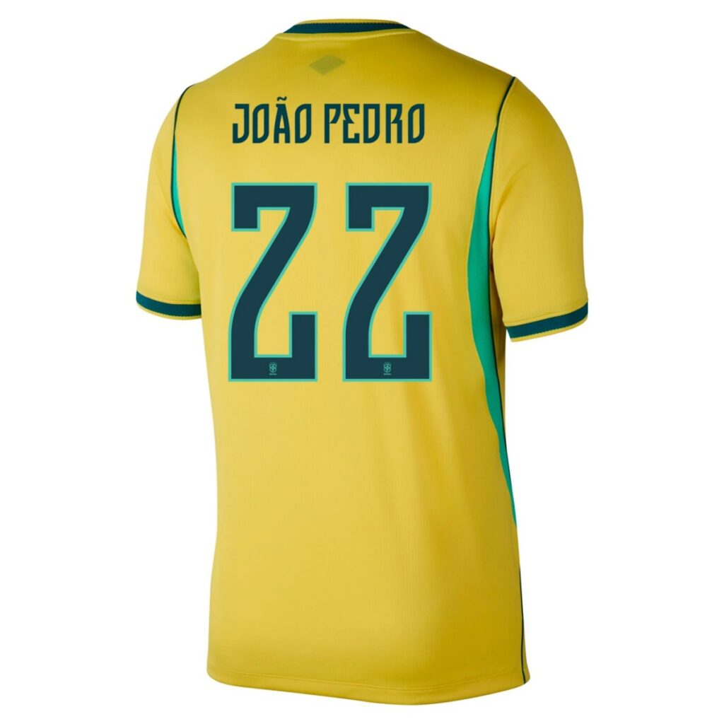 JOÃO PEDRO #22 Brazil Home Jersey World Cup 2026 - Cancha Kits