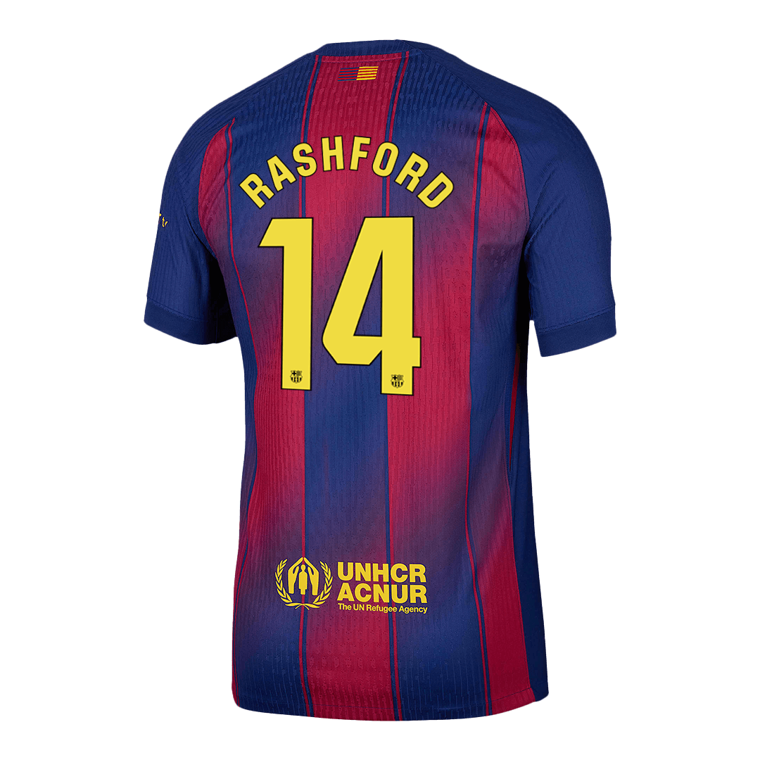 RASHFORD #14 Barcelona Home Match Jersey Player Version 2025/26 — Barcelona Player Version Player Jersey 2025/26
