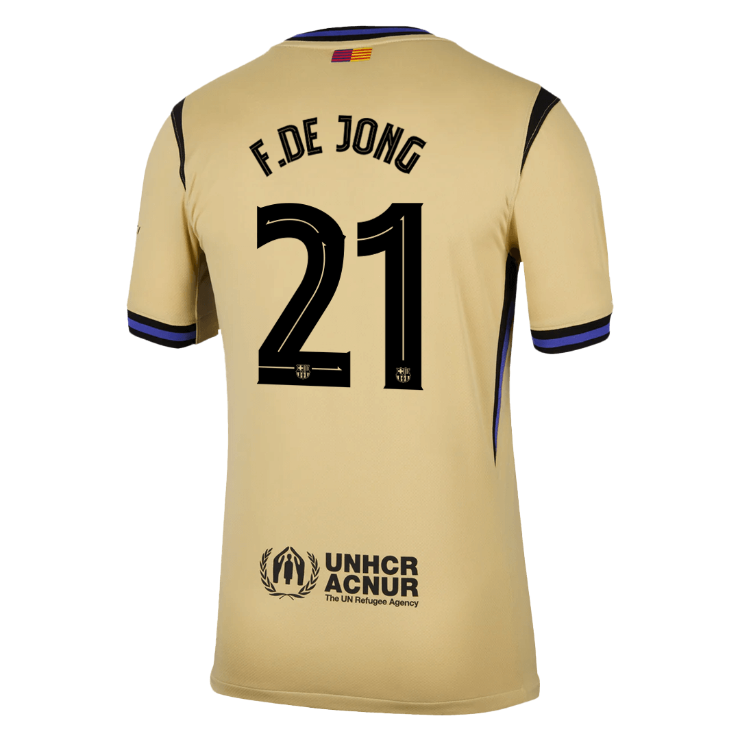 F.DE JONG #21 Barcelona Away Jersey 2025/26 - UCL — Barcelona Fan Version Player Jersey 2025/26
