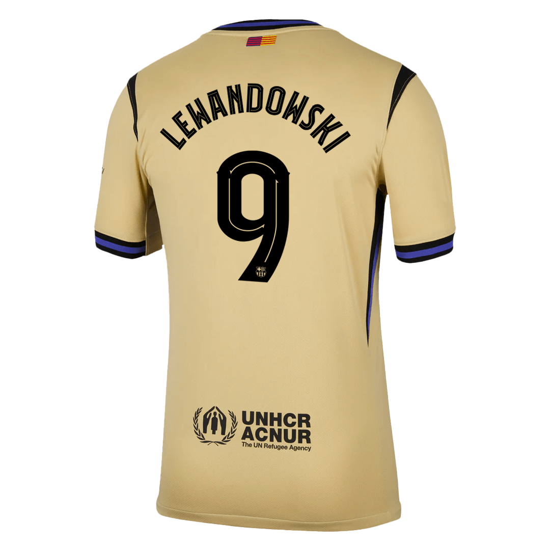 LEWANDOWSKI #9 Barcelona Away Jersey 2025/26 - UCL — Barcelona Fan Version Player Jersey 2025/26