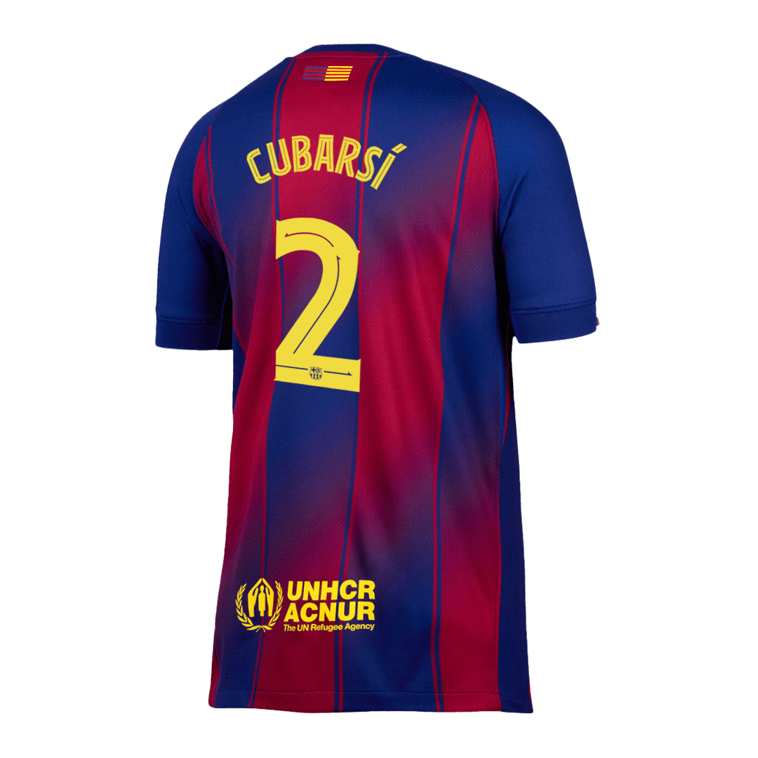 CUBARSÍ #2 Barcelona Home Jersey 2025/26 - UCL — Barcelona Fan Version Player Jersey 2025/26