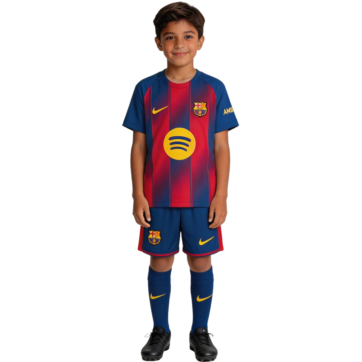 Kids Barcelona Home Jersey Full Kit 2025/26 — Barcelona Kids Jersey Kit 2025/26