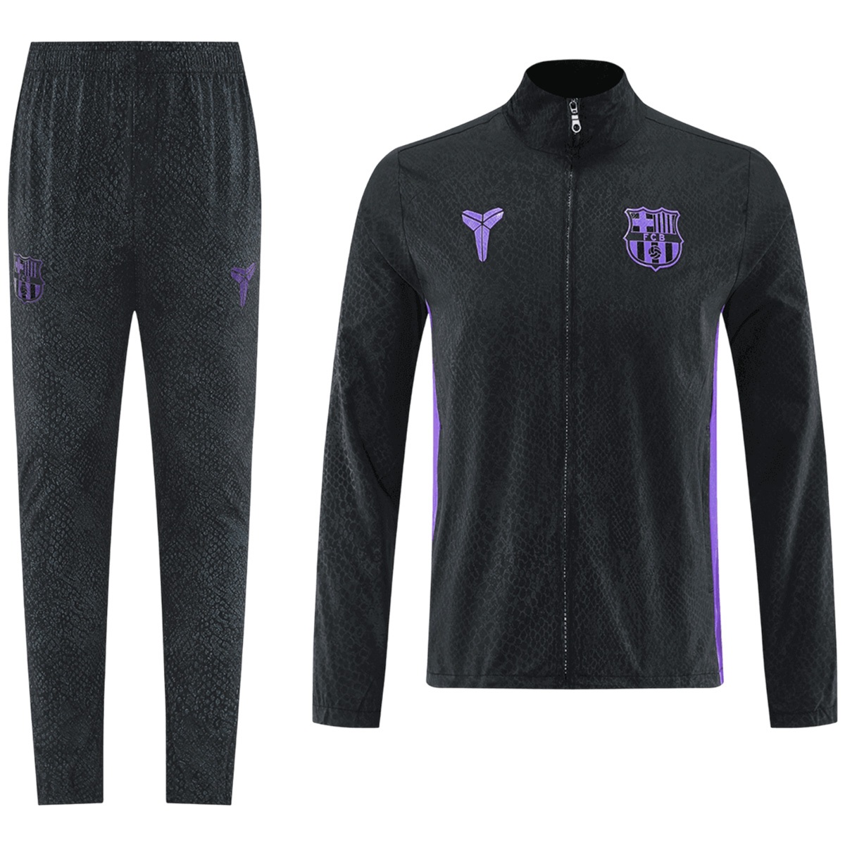 Barcelona Windbreaker Kit(Jacket+Pants) Black 2025/26 — Barcelona Men's Training Kit 2025/26
