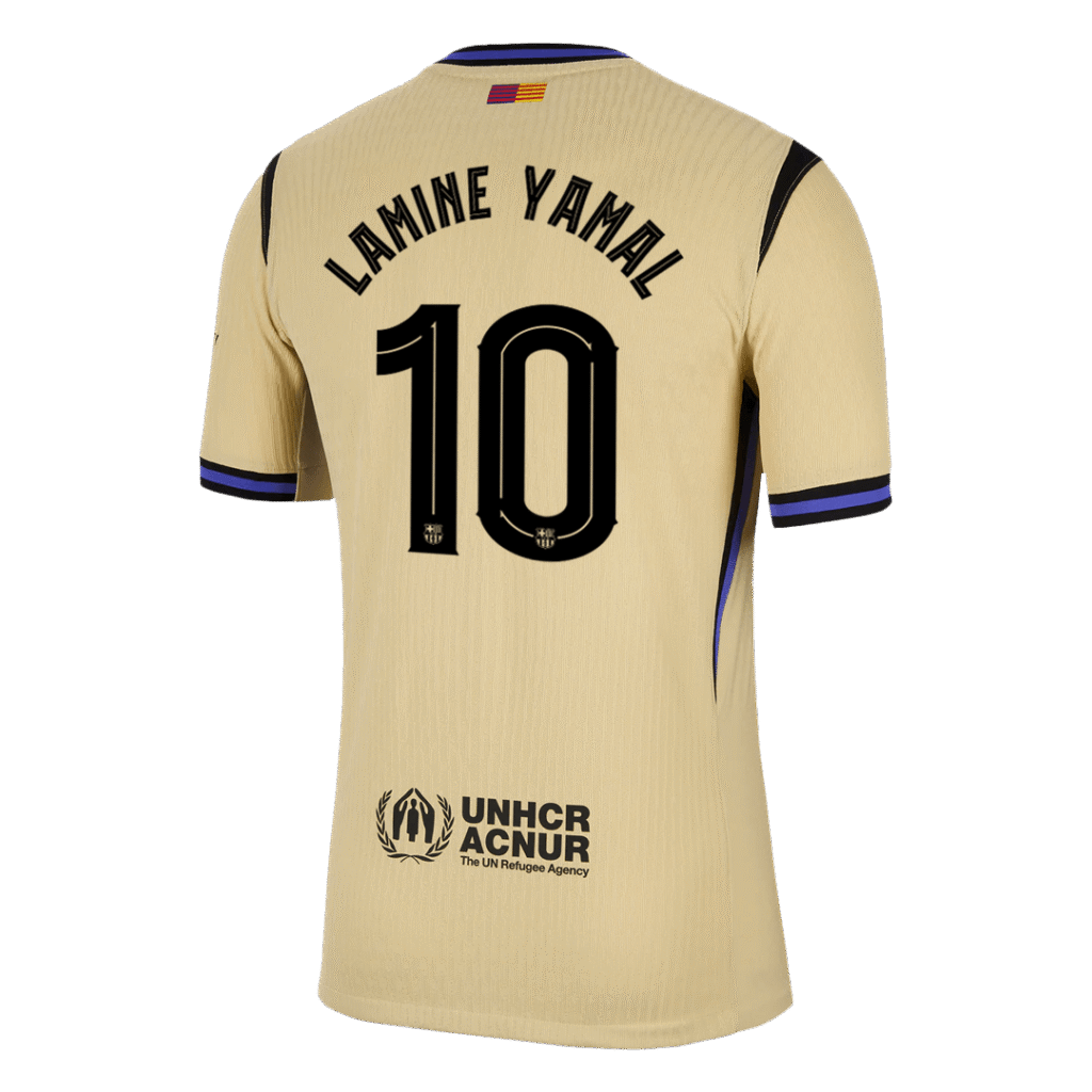LAMINE YAMAL #10 Barcelona Away Match Jersey Player Version 2025/26 – UCL - Cancha Kits