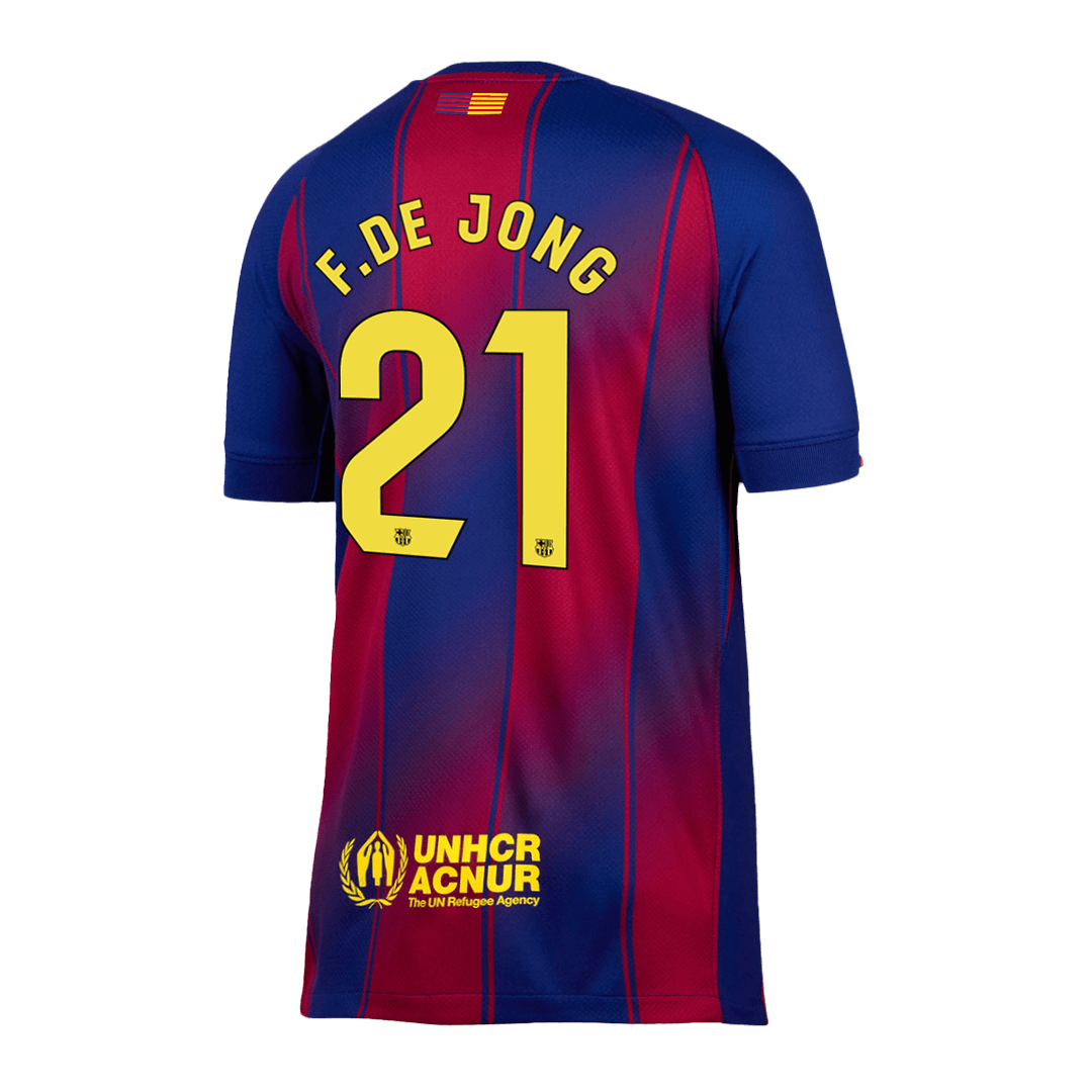 F.DE JONG #21 Barcelona Home Jersey 2025/26 — Barcelona Fan Version Player Jersey 2025/26