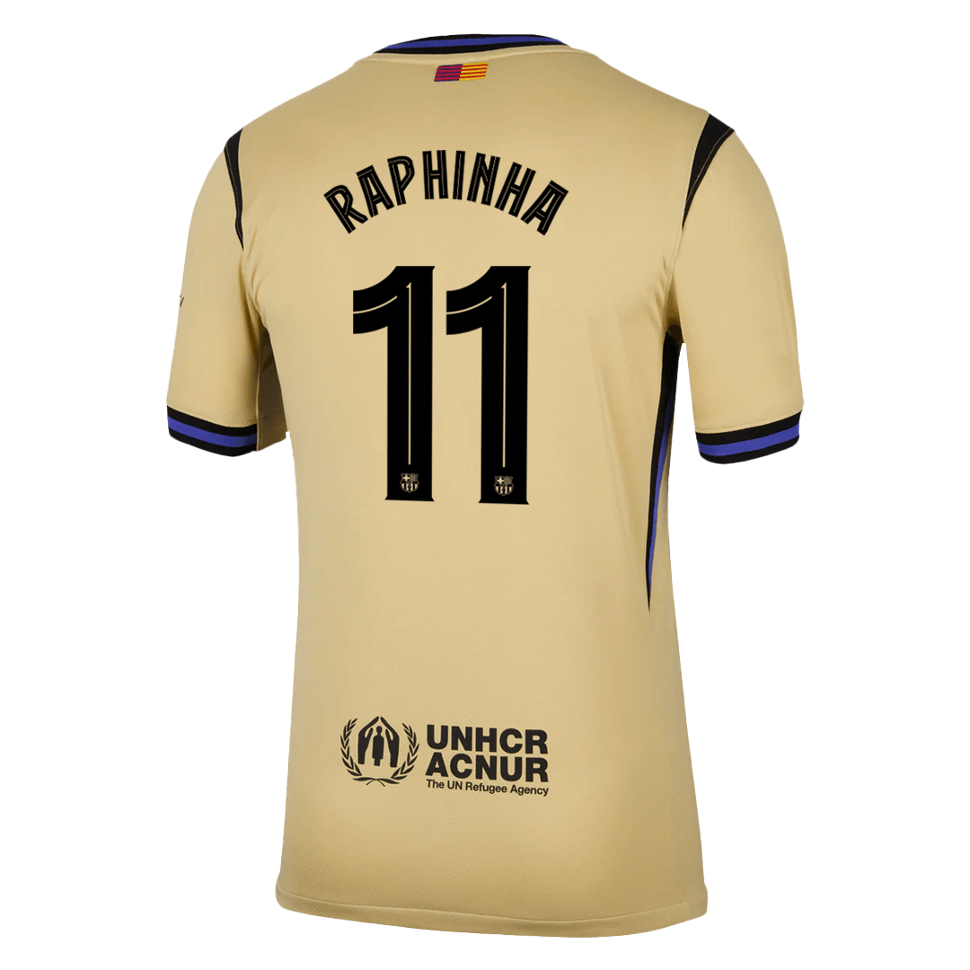 RAPHINHA #11 Barcelona Away Jersey 2025/26 - UCL — Barcelona Fan Version Player Jersey 2025/26
