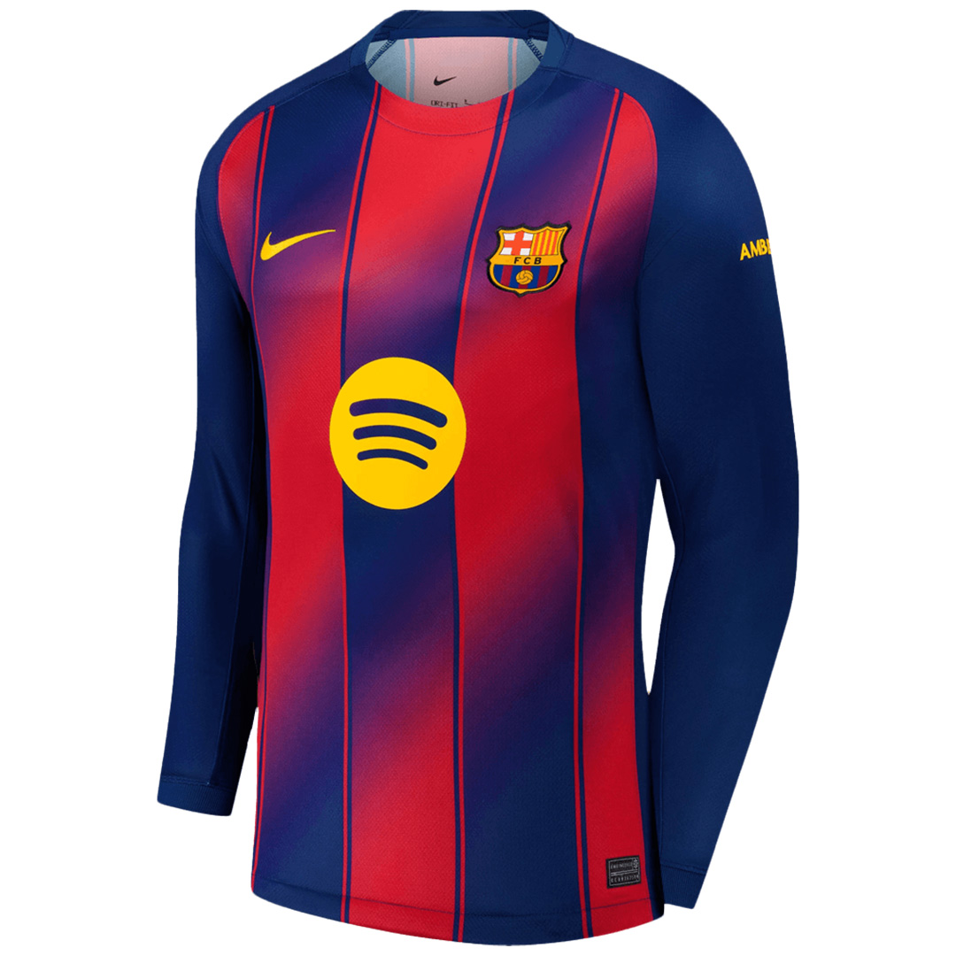 Barcelona Home Long Sleeve Jersey 2025/26 — Barcelona Long Sleeve Jerseys 2025/26