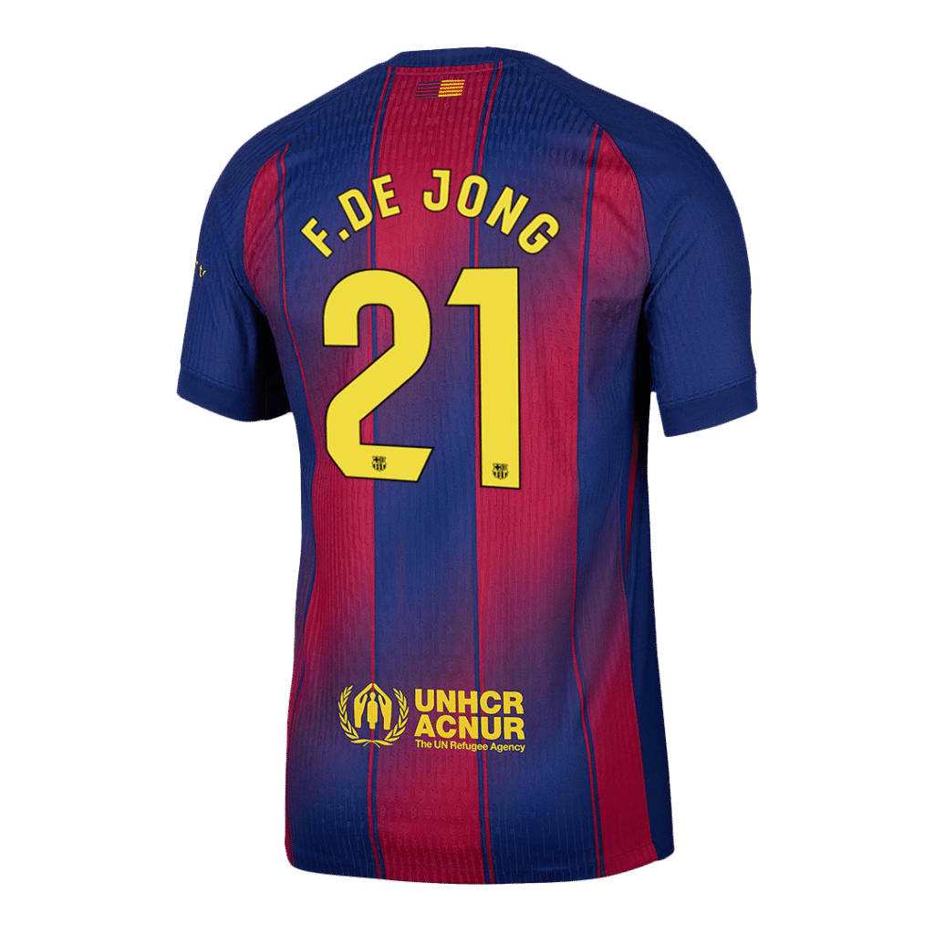 F.DE JONG #21 Barcelona Home Match Jersey Player Version 2025/26 - Cancha Kits