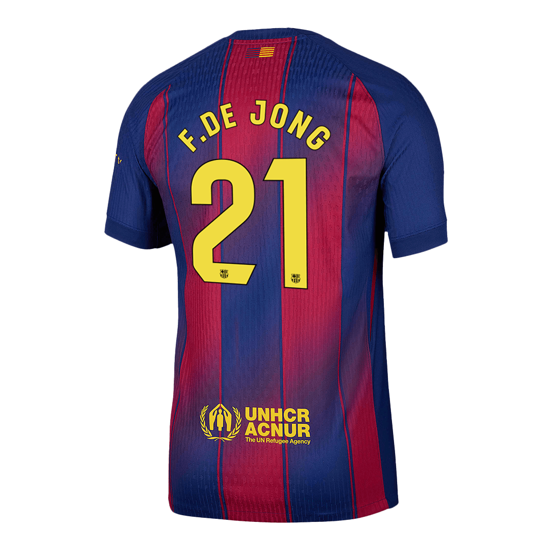 F.DE JONG #21 Barcelona Home Match Jersey Player Version 2025/26 — Barcelona Player Version Player Jersey 2025/26
