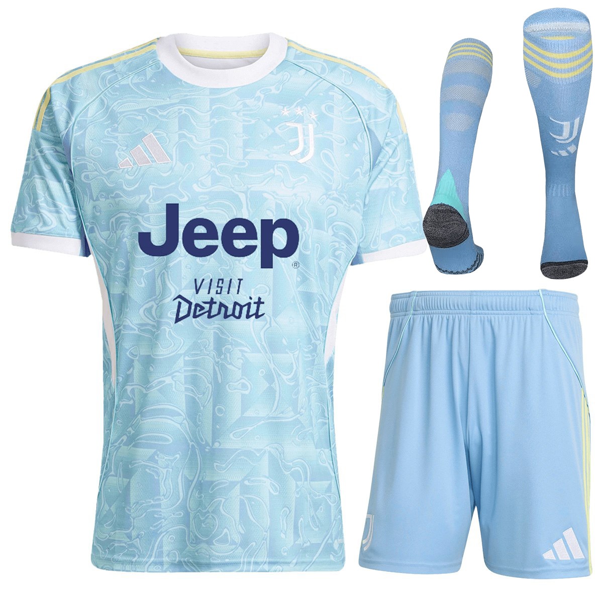 Juventus Away Jersey Full Kit 2025/26 — Juventus Full Kit 2025/26