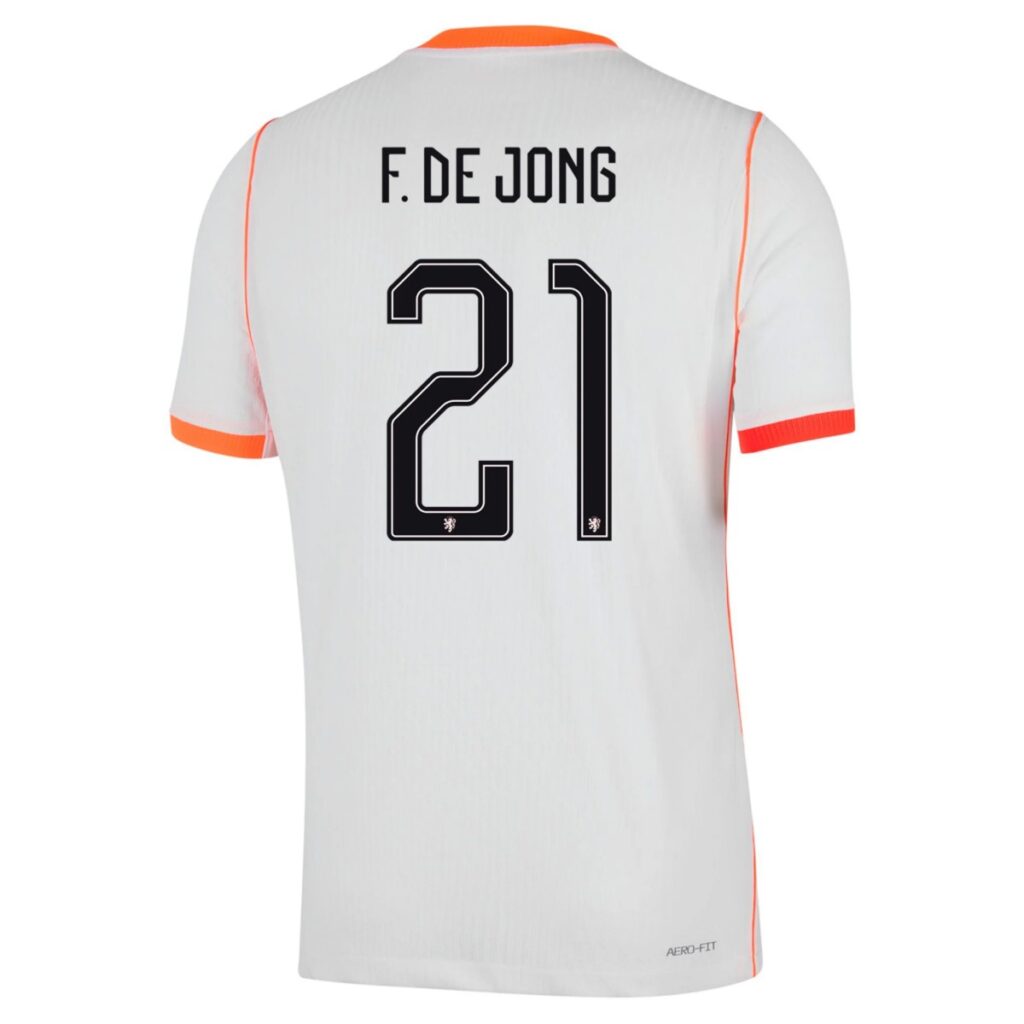 F.DE JONG #21 Netherlands Away Match Jersey Player Version World Cup 2026 - Cancha Kits