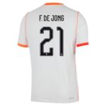 F.DE JONG #21 Netherlands Away Match Jersey Player Version World Cup 2026