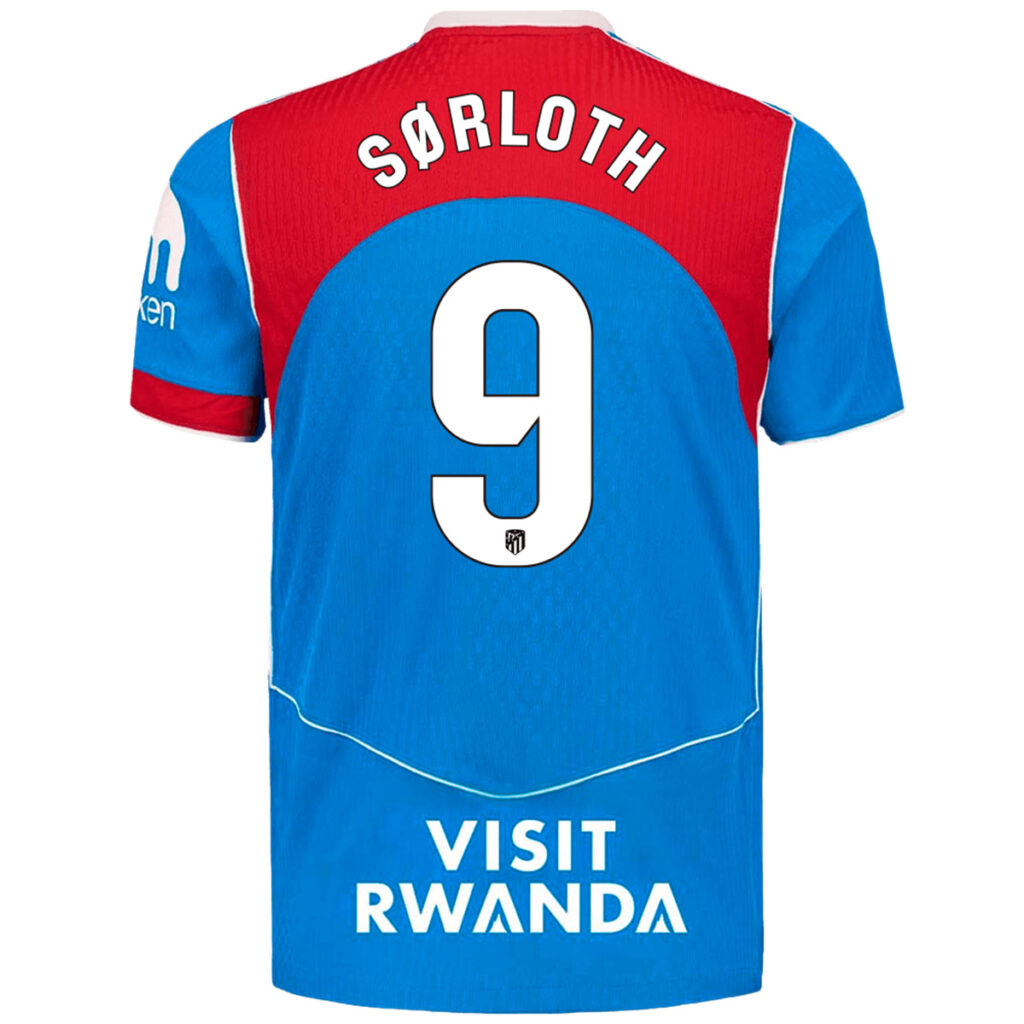 SØRLOTH #9 Atletico Madrid Third Match Jersey Player Version 2025/26 - Cancha Kits