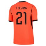 F.DE JONG #21 Netherlands Home Match Jersey Player Version World Cup 2026